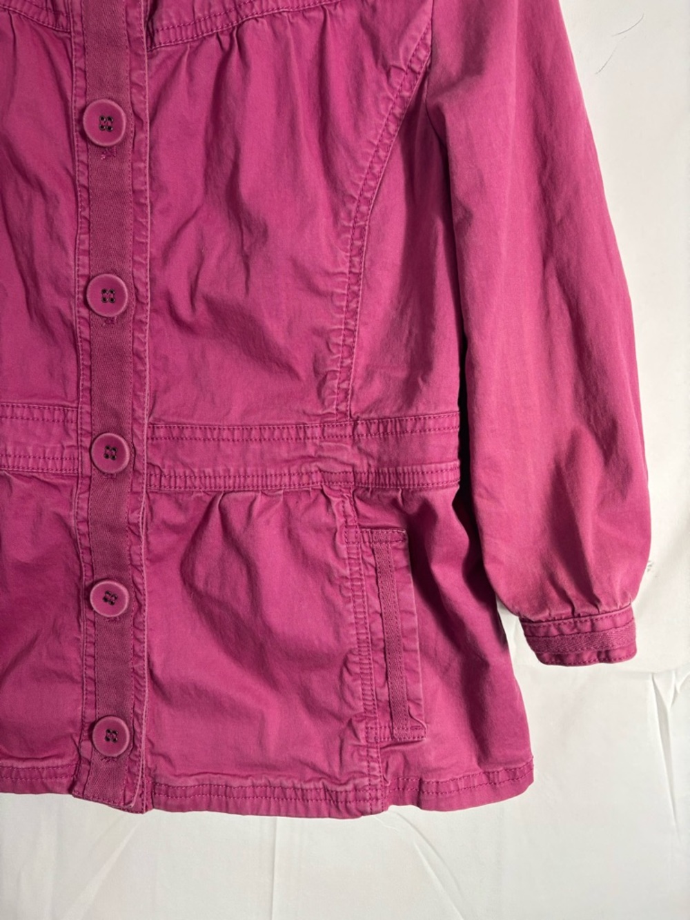 Magenta Pink Babydoll Artsy Indie Sleeze Twee Lightweight Spring Jacket Size M - Picture 10 of 13